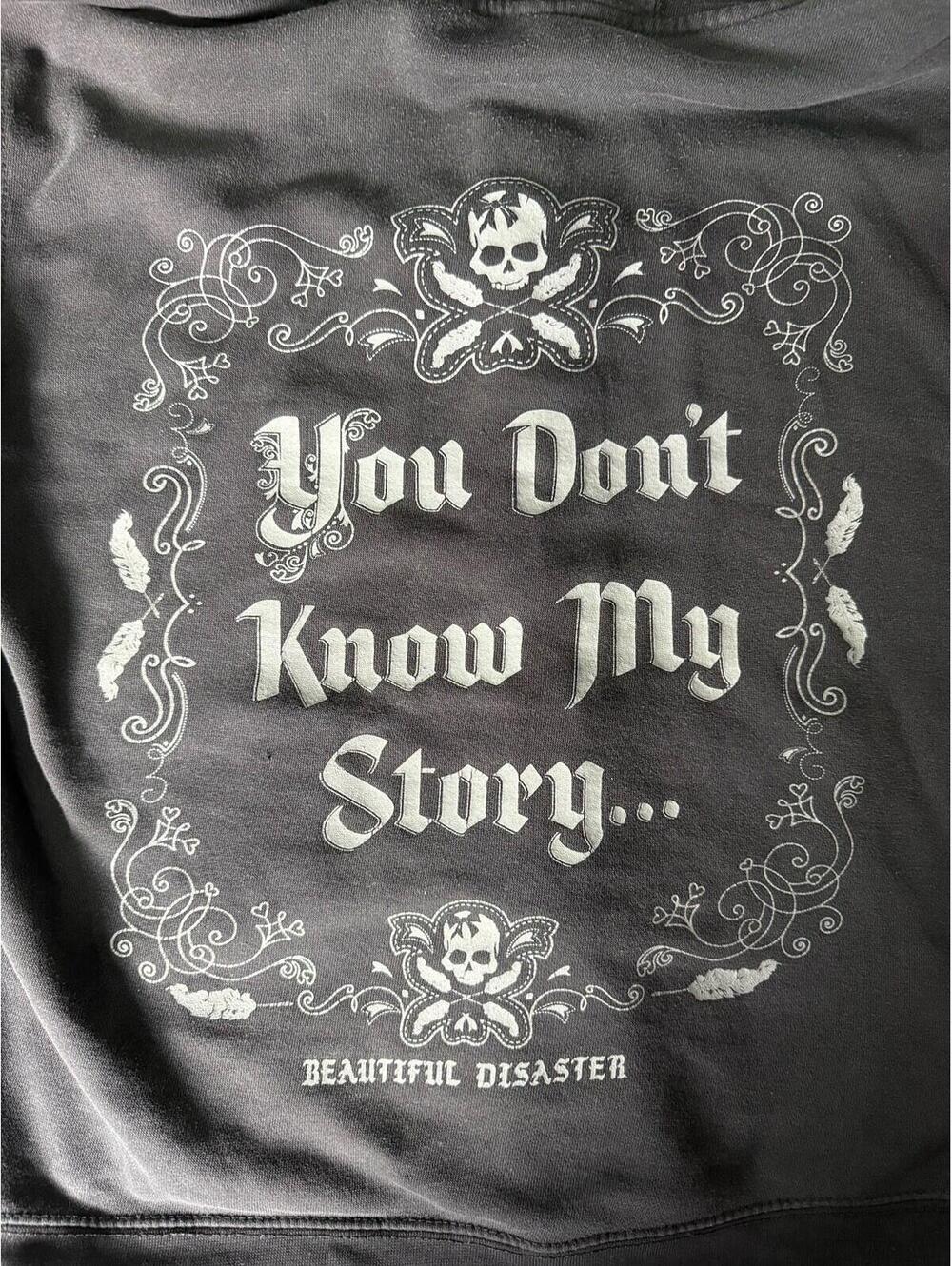 Beautiful Disaster “You Don’t Know My Story” Jacket Women’s Goth Apparel Size M - Picture 6 of 9